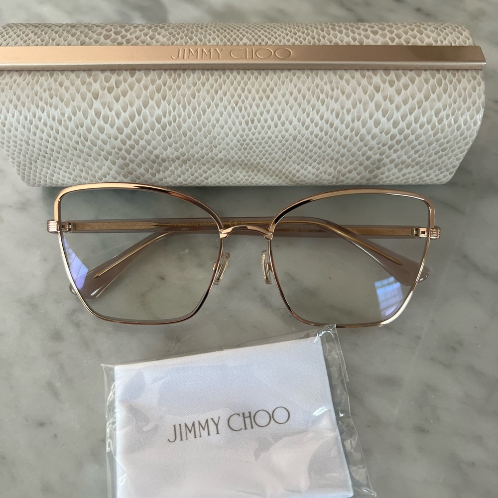 Jimmy Choo Gold Luxury Glasses Accessories